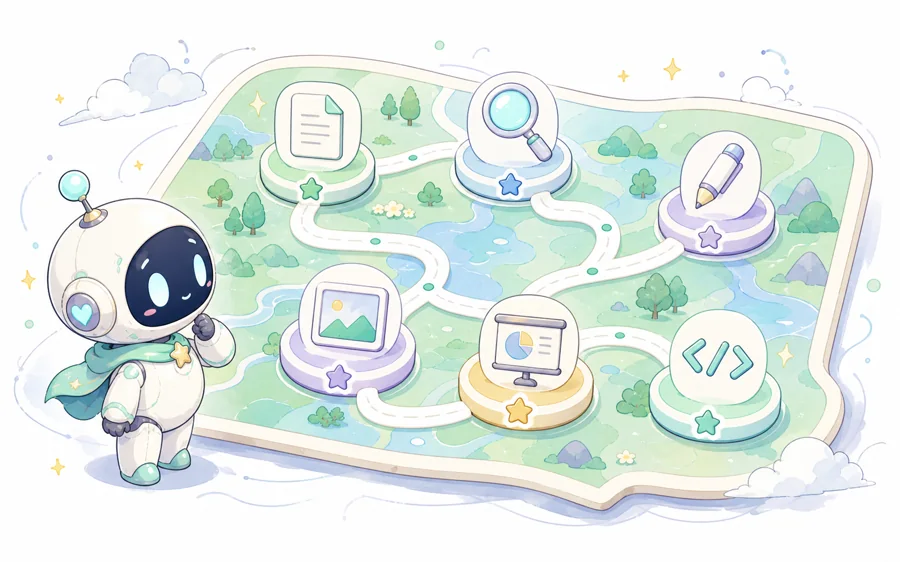 目的別AIレシピを案内するルミィの2Dイラスト