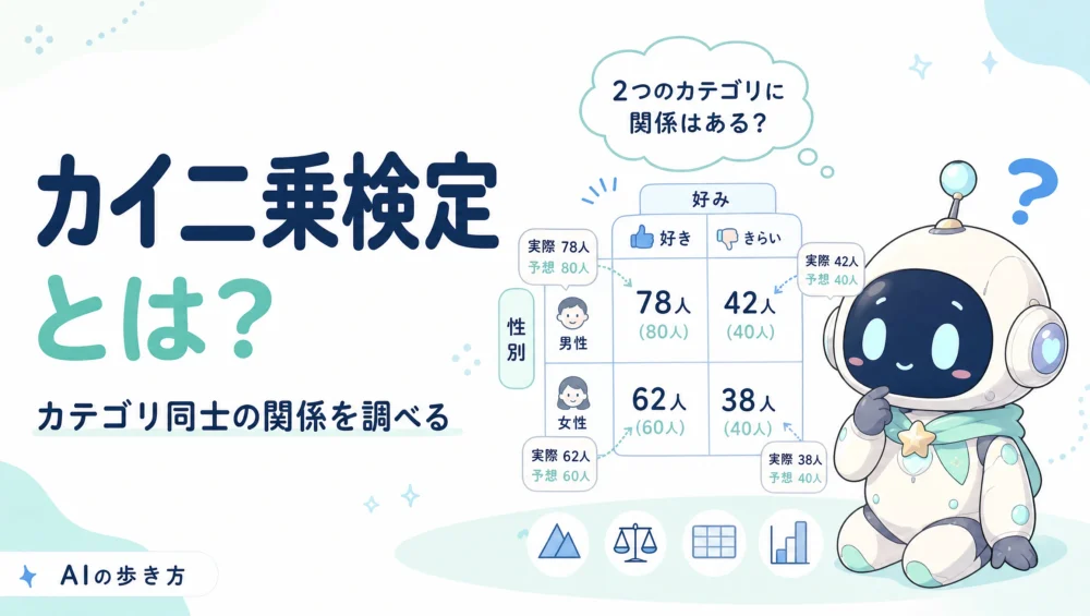 カイ二乗検定とは？カテゴリ同士の関係の調べ方をやさしく図解