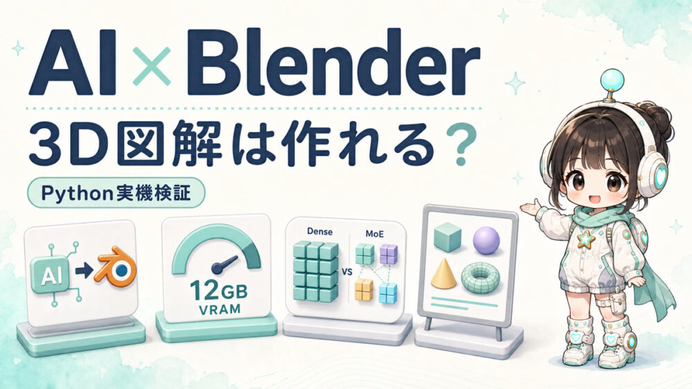 AI×Blenderで3D図解は作れる？Python実機検証