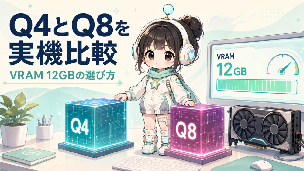 ローカルLLMのQ4とQ8はどっちを選ぶ？Qwen3.5 9BをVRAM 12GBで実機比較