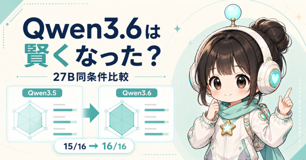 Qwen3.6 27BはQwen3.5より賢い？RTX 4070 Ti 12GBで同条件実機比較
